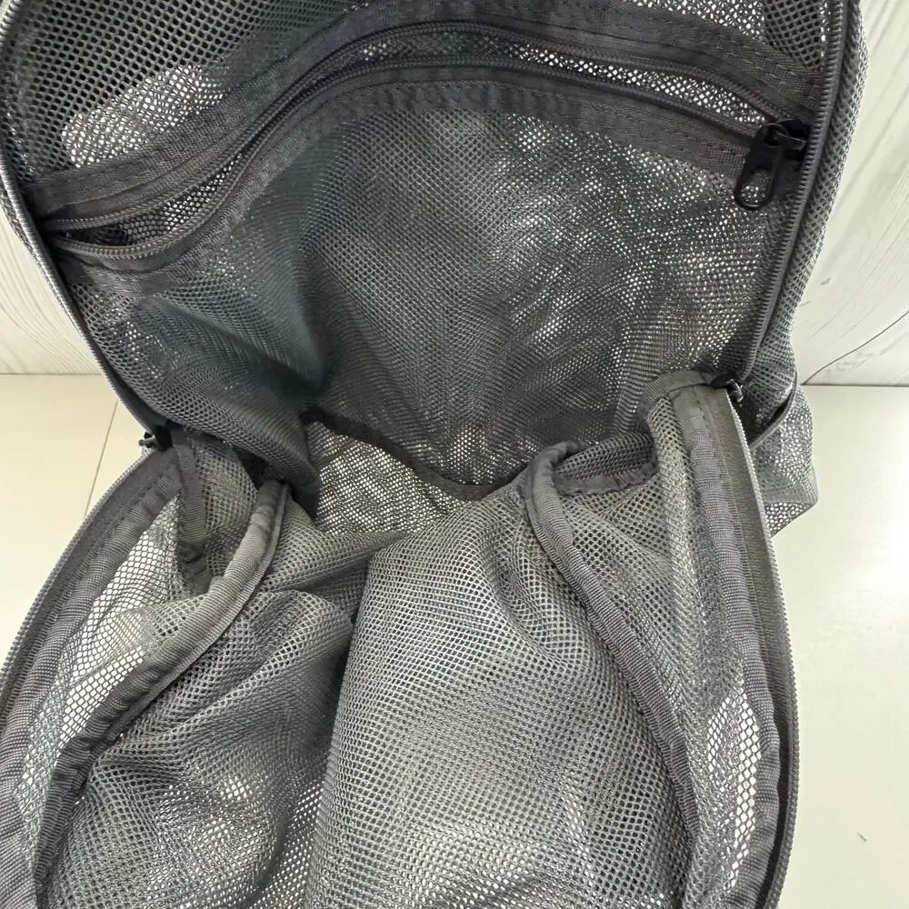 Nike Brasilia MESH Training Gym School Backpack Gray Security Mesh